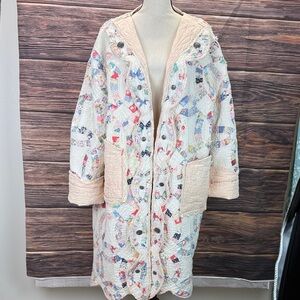 ⭐️Adorned Crown Jewelry Double wedding ring quilt vintage Air Force button coat